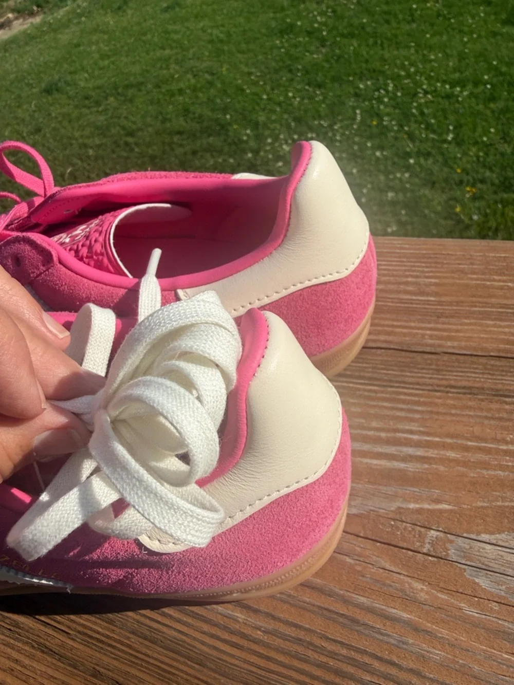 Adidas Gazelle Indoor Gum Pink and White Sneakers Size 8 - Picture 9 of 12